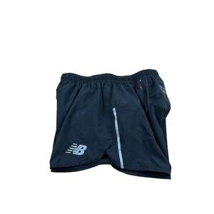 New Balance Women's Black Running Shorts liner XS Zipper Pocket Reflective Trim